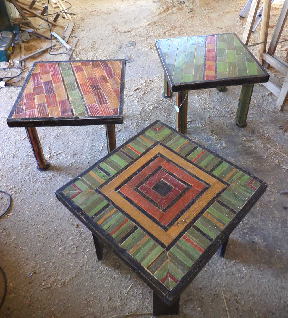 Tavolini n legno di riciclo
